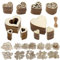 pangdapengpeng 500 Stück Holzherzen Deko, Holzscheiben zum Basteln, Streudeko Holz Herzen Klein für Weihnachtsdeko, Tischdeko Hochzeit, DIY Handwerkliche Dekoration (Braun)