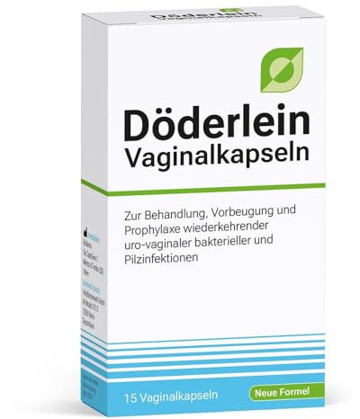 DÖDERLEIN® Vaginalkapseln – mit Milchsäurebakterien und Hyaluronsäure (15 Kapseln) – Fördert die Schutzbarriere der Vaginalschleimhaut
