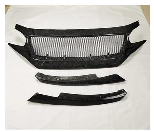 Kühlergrill Für 10th Für Civic FK7 FK8 Für Type-R Fiberglas Auto FC JS N1 Stil Carbon Faser Dekoration Schwarz Front Stoßstange Grille Racing Nieren Kühlergrill(Forge)