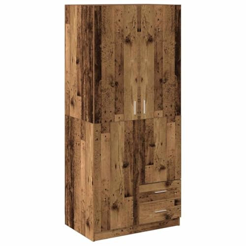 vidaXL Kleiderschrank Altholz-Optik 80x52x180 cm Holzwerkstoff, Schrank, Schlafzimmerschrank, Flurschrank, Kleidung Organizer, Schlafzimmer Schrank