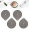 4Pcs Microwave Plate Warmers, Silicone Heat Resistant Food Warming Mats Worktops, Non-Slip Multi-Purpose Serving Pads for Home Oven Hot Pan Dinner Party Cooking Warming Dinner (Grey)
