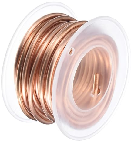 QUARKZMAN Basteldraht 2.5mm x 3.5m, Kupferdraht Gegen Schnecken, Kupferlackdraht Kupferspirale Copper Wire für Garten, Pflanzen und Gemüseanbau