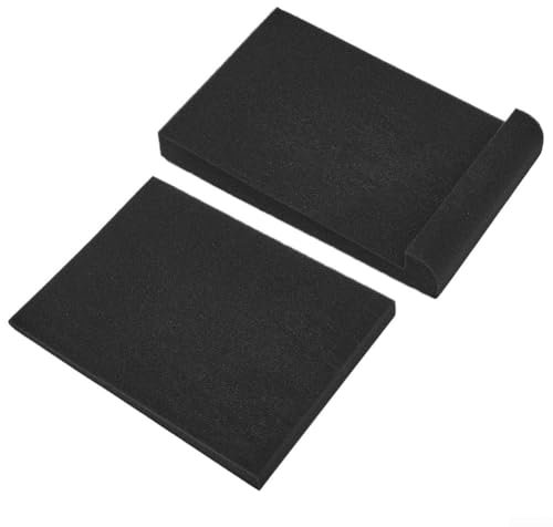HomeVortex 1 Set Studio Monitor Isolation Speaker Acoustic Foam Pads, Studio Monitor Isolation Pads, For 5 To 6 Inch Monitors Black