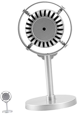 Toddmomy Vintage Mikrofon Modell Für Fotografie Retro Spielzeug Mikrofon Requisite Für Bühnenauftritte Partys Und Kostüme Silberfarbener Kunstmikrofon-Hintergrund Für Kreative