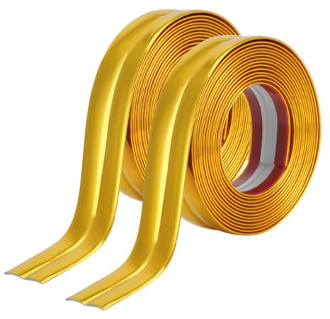 MiOYOOW Wall Decoration Molding Trim, 3 Meters*2 Rolls Peel and Stick Corner Trim with 89° Internal Angle Self-Adhesive Edging Strip for Doors Windows Furniture 4CM