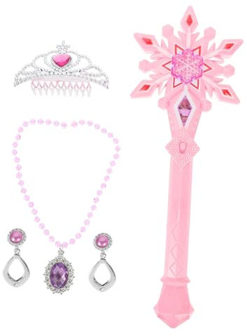 ERINGOGO 1 Satz Glühende Zauberstäbe für Prinzessinnen Kostüm Zubehör für Geburtstagsfeiern Verkleidungspartys und Schulaufführungen LED Leuchtspielzeug für Kreative Rollenspiele