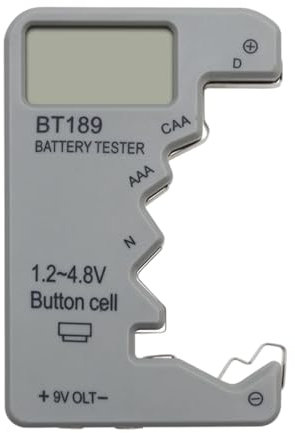 Batterietester für Zuhause, Batterietester, mit hochpräzisem LED-Display für RC, Uhr, Hörgerät und Zuhause
