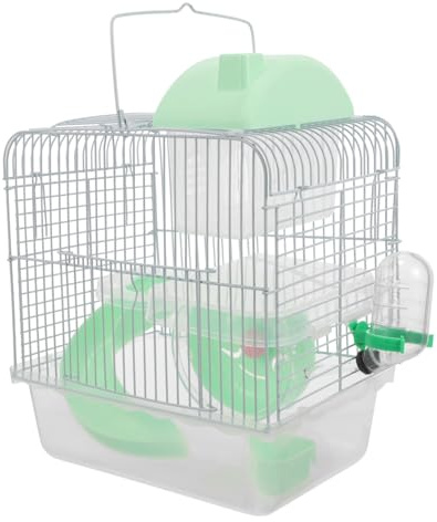 TOYANDONA Großer Hamsterkäfig aus Kunststoff und Eisen mit Doppelschicht Geräumiges Kleintierhaus zur Dekoration im Zuhause und Spielerisches Freigehege