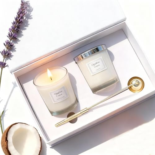 Natürliche Soja-Kerze Set, 3 in 1 Kerze Geschenk-Set Home Décor, Ideal für Schlafzimmer, Büro, Party-Ambiente