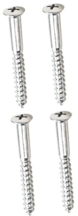 Gitarrenhalsplattenschrauben 4 Stück Metall für E Gitarre und Bass | Ersatz und Montage, für Halsplatte Am Instrument, Silber, Zubehör für Gitarristen, Kompakte 44 6x5mm