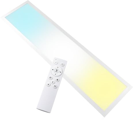 LUXULA LED Panel 80x20cm Weiß, 40W 4400lm, 3000K-6500K dimmbar | dimmbar mit Fernbedienung, UGR<19 blendfrei, Deckenpanel, Deckenleuchte flach, Deckenlampe lang, Bürolampe