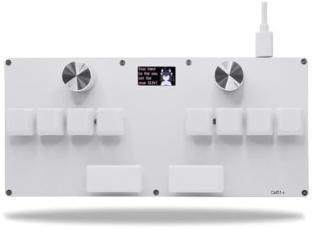 Tastatur mit Knopf, Bildschirmkopie, Paste, kompatibel mit OSU DJ MAX CM51 Rapid Trigger Magnetschaltern (Color: CM51-2 White)