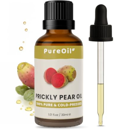 PureOil – Aceite de higo de cactus – 30ml - Prensado en frío y sin hexano – 100% puro, natural – Aceite de cactus - Aceite de semilla de pera espinosa - Para Cabello | Piel | Cara | Cuero cabelludo |