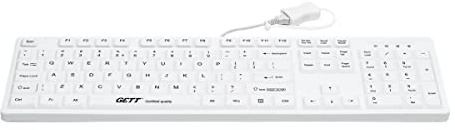 GETT CleanType Easy Protect TKG-105-GCQ-IP68-KGEH-WHITE-USB - Tastatur - Deutsch - weiß