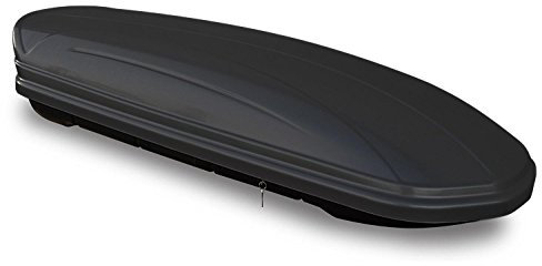 Dachbox VDPMAA320 320Ltr abschließbar schwarz matt + Dachträger/Relingträger VDP LION1 kompatibel mit Seat Arona (5 Türer) ab 17