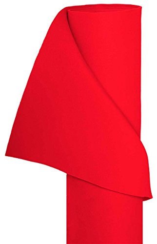 HaGa® Filz 1,5m x 5m Bastelfilz Dekofilz Filzstoff Filzwolle Stoff in rot