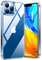 TORRAS Military Diamond Clear iPhone 12 Pro Max Case, [Never Yellowing] 5X Shockproof Military Protection, Slim Thin Hard Back Anti-Explosion with Soft TPU Bumper 12 Pro Max Cover Protective, Clear