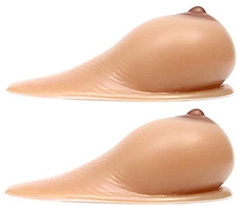 YZJYB 1 Paar Silikon Brustformen Waschbar Gefälschte Brustprothese Crossdresser Falsche Brüste Realistische Mastektomie BH-Einlagen Verbesserung Der Brust Der Frau,C~Cup(800g/pair)