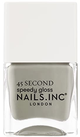 Nails.INC 45 Second Speedy Gloss Made In Marylebone 14ml, Grey Nail Polish