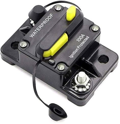 30-300A AMP interruttore automatico auto 12V-48V DC impermeabile Car Audio Inline Circuit Breaker con risistemazione manuale portafusibili Inverter per auto a motore Marine Boat (100A)