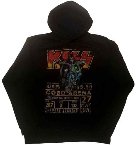 KISS Kapuzenpullover Cobra Arena 1976 Band Logo Nue offiziell Herren Schwarz XXL