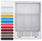 FURNISHED Square Eyelet Light Filtering Polyester Daylight Kitchen Blinds Trimmable Window Blind, Grey, 85W x 165H cm