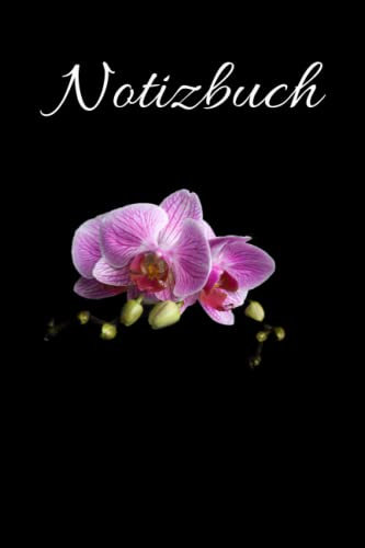 Notizbuch Orchidee: Liniertes Notizbuch Orchidee 120 Seiten