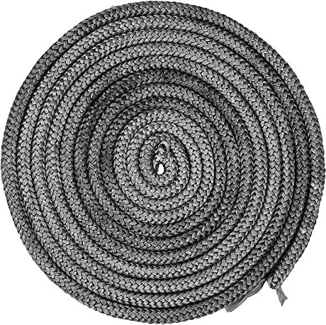 AIDNTBEO Joint de Corde en Fibre de Verre, Noir, pour poêle à Bois, Longueur de poêle à Bois, 8 mm x 3meter