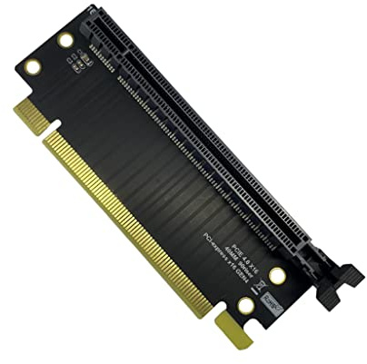 JMT PCIE 4.0 X4 X8 auf X16 Riser Card Converter PCB Adapter GEN4 Board für Grafikkarte, Netzwerkkarte, Capture Card und andere Standard-PCIE-Karten (X16 90 Grad)