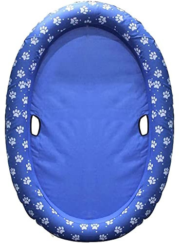 Sujhyrty 1 Stück Aufblasbarer Poolschwimmer für Hund und Welpen Großes Zeitgenössisches Haustier Hund Kitty Schwimmbeckenschwimmer Zum Spielen Blau