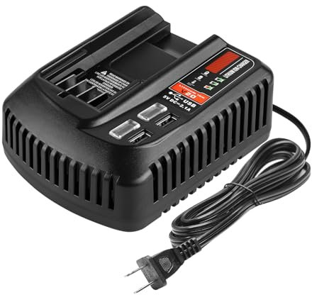 Lxljiad 20V Fast Charger Replacement for Craftsman V20 Lithium Battery Charger Compatible with Craftsman 20V CMCB204 CMCB202 CMCB205 CMCB100 CMCB101 CMCB104 Battery