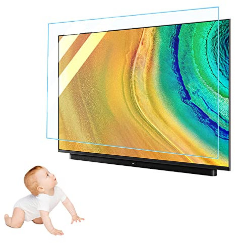LEFEDA Anti Blue Light Film - Anti Radiation TV Screen Protector - HD Clear Anti Glare Filter - Relieve Eye Fatigue - for 32-75 inch Monitors/Display/Clear (Clear 40 Inches 875x483mm)