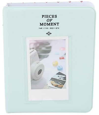 Fotoalbum, Sofortbildkamera-Fotoalbum, Hochtransparent, 64 Taschen, PU-Leder, Rhombische Maserung, für Kinokarten (GREEN)