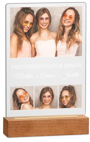 Maverton beleuchteter LED-Rahmen, Personalisiertes Acryl Glasbild mit Foto | Fotorahmen mit LED-Beleuchtung, LED Acrylglas Fotogeschenk für Frau Mann Paar