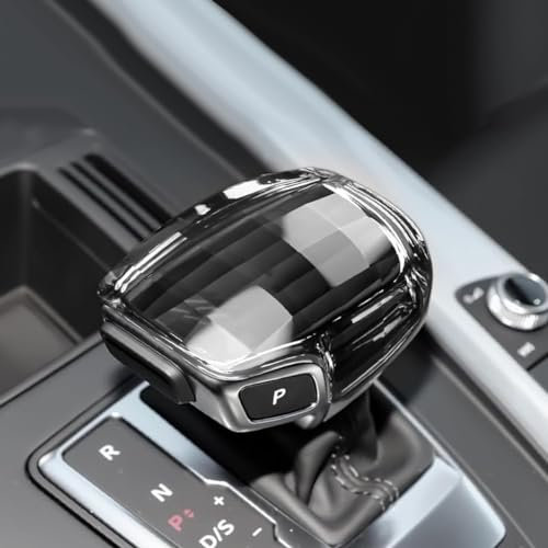 JAOGAUS Heller Kristall Schalthebelknauf Kompatibel Mit Audi, Abdeckung Trim Ersatz Schalthebel, Kompatibel Mit Audi A4 A5 Q7 S4 S5 RS5 SQ5 Auto Innenbereich Dekoration
