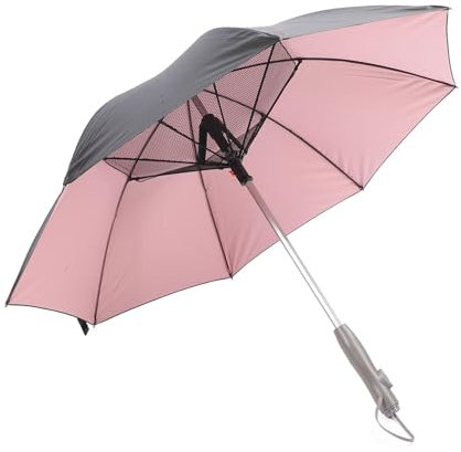 SUNFECILI Parapluie Solaire Innovant avec Ventilateur Brumisateur 8 Nervures à Long Manche UPF 50+ Parapluie électrique avec Ventilateur intégré et Brumisateur 2600 MAh Parapluie