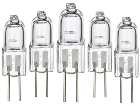 LEDLOCLB 5 x G4 220V Halogen Bulbs 35W 50W Glass Capsule Bulbs, high Temperature Resistant, for hob, Gas hob Oven Bulb Replacement 50W -5pcs