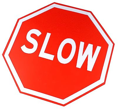 CIYODO Panneau De Sécurité Pour Circulation Lente 30 X 30 Cm Décoration Murale En Aluminium Forme Octogonale Lettres Intérieur/extérieur