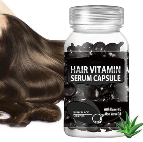 Capsule Per La Cura Dei Capelli, Cura dei Capelli Capsule Vitaminiche Trattamento Idratante Anti-crespo per Olio Essenziale di Biotina Naturale per la Riparazione dei Capelli