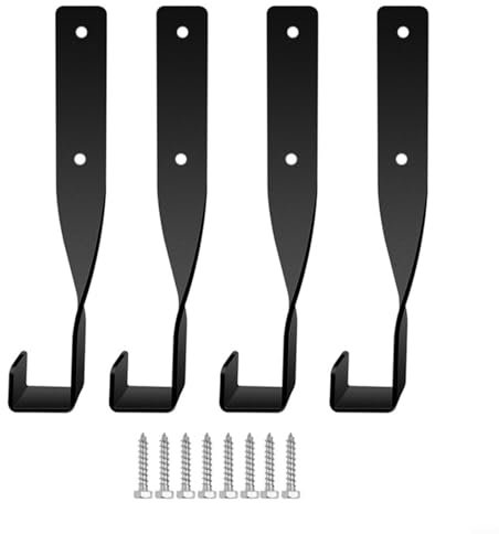 LVYXON Chainsaw Wall Mount Holder, Trimmer Rack Hook, Backpack Blower Rack, Chainsaw Chain Storage, Sturdy Hook for Organizing for Garage Tools(4pcs)
