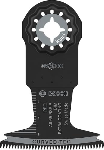Bosch PRO Multi Material AII 65 BSPIB - 5 fogli per utensili multifunzione (per legno duro, pannelli rivestiti in plastica, larghezza 65 mm, accessori professionali)
