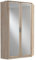 möbelando Eckkleiderschrank >Click< Eiche Sägerau/Spiegel - 95x198x95 (BxHxT)