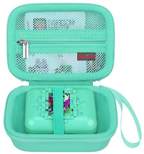 Elonbo Tragetasche für Bitzee Digital Pet Interactive Virtual Toy, elektronische Haustiere Kinder Spielzeug Reise Aufbewahrungstasche Organizer Halter, Mesh Tasche passt Batterien. Grün
