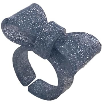 Xchon Ringe, Kunstharz-Ringe, Dumpy-Acryl-Ringe, Schleifen-Ringe, ästhetisch, trendig, bunt, offener Ring, Statement-Schmuck, Schleifenringe für Damen, Acryl