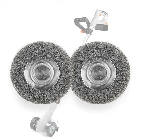 VonHaus Weed Remover Replacement Steel Wire Brushes Pack of 2 – Spare Attachment for The VonHaus 20V Cordless Weed Cleaner/Sweeper Machine