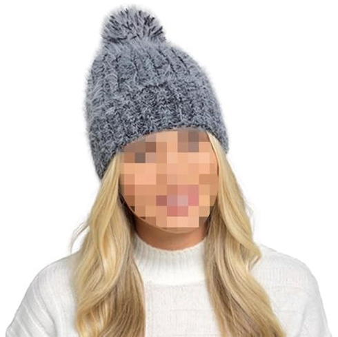A2Z Ladies Twist Yarn Chenille Beanie with Faux Fur Pom Pom Winter Style | Thermal Stretch Headwear Featuring Soft Texture For Comfortable Cold Days