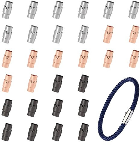 MOAMUN 30 Magnetverschluss Kette, Magnetisch Magnetverschluss Armband verschlüsse Für Armbänder, Dauerhafte Armband Verschlüsse für DIY Armband Halskette Knöchel Herstellung (5mm)