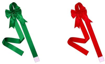 JUCHRZEY Lazos de Cinta para gabinete de Navidad Lazos de Puerta de gabinete de Navidad para Navidad (Verde)