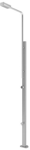 ASTRALPOOL Rainbow Shower 74059CL12 - Ducha Exterior para Piscina o jardín - Efecto Lluvia y Cabezal de Ducha antical - Color: Aluminio Blanco
