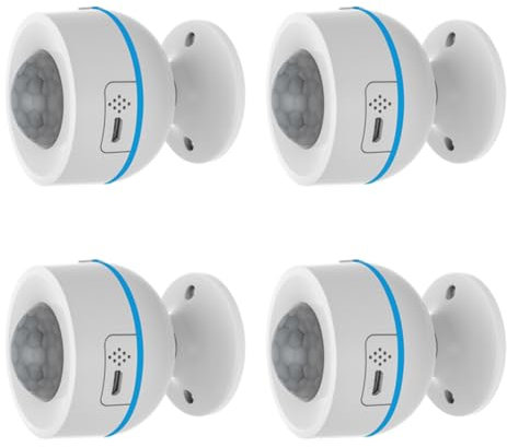 Kioball 4PCS Z-Wave 700 PIR-Bewegungsmelder mit Temperatur-, Feuchtigkeits- und Lichtsensor für die Heimautomation – Kompatibel mit und Vera C